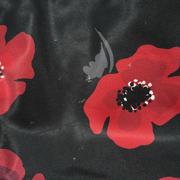 Kate Spade Black Red Floral Poppy Large Backpack Bag-pre-owned. - Picture 9 of 16